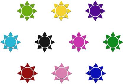 Comet Busters Traditional Multicolor Bindi (BV278) Forehead Multicolor Bindis