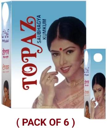 TOPAZ 100% NATURAL LIQUID KUMKUM BINDI (WHITE) Forehead White Bindis
