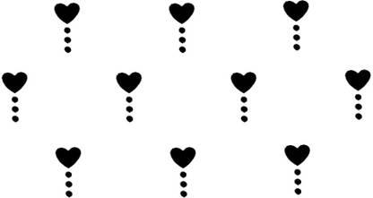 Comet Busters Heart Shaped Black Bindi (BV385) Forehead Black Bindis