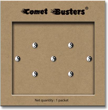Comet Busters Yin Yang Design Black Bindi (BV381) Forehead Black Bindis