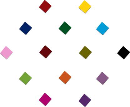 Comet Busters Multicolor Basic Square Bindis (3mm) (BV1277) Forehead Multicolor Bindis