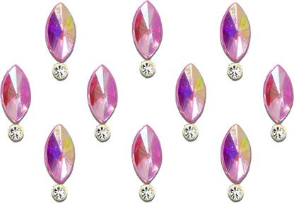 Comet Busters Beautiful Pink Crystal Bindi (10 mm) (BV456) Forehead Pink Bindis