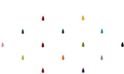 Comet Busters Multicolor Tear Drop Velvet Bindis (5 mm) Forehead Multicolor Bindis
