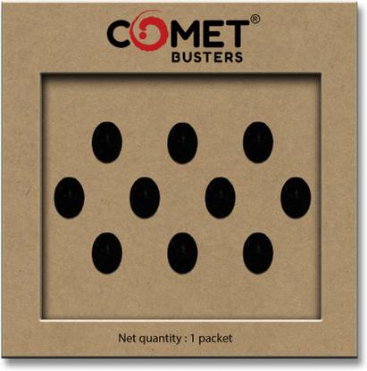 Comet Busters Handcrafted Oval Traditional Black Bindi (7 mm) (BV315) Forehead Black Bindis