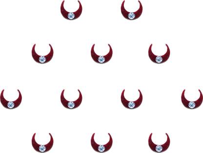Comet Busters Mini Moon Maroon Bindi With Stone (5 mm) (BV465) Forehead Maroon Bindis