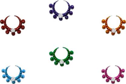 Comet Busters Handcrafted Fancy Moon Bindis With Stone (BV1112) Forehead Multicolor Bindis
