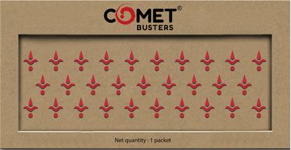 Comet Busters Handcrafted Trendy Red Bindis For Women(13mm)(BV2407) Forehead Red Bindis