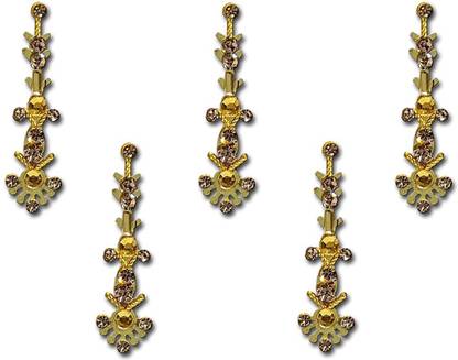 Comet Busters Handcrafted Long Golden Bindis (BV1905) Forehead Gold Bindis