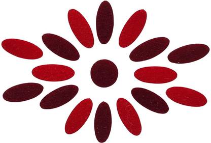 Comet Busters Handcrafted Maroon and Red Velvet Oval Bindis (BV1878) (11 mm) Forehead Multicolor Bindis