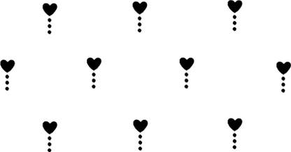 Comet Busters Heart Shaped Black Bindi (BV385) Forehead Black Bindis