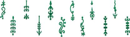 Comet Busters Handcrafted Long Green Bindi (BV689) Forehead Green Bindis