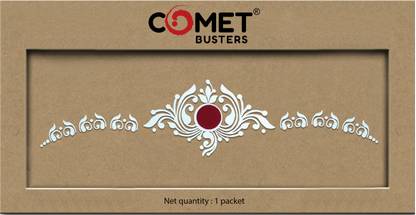 Comet Busters Traditional Bridal Bengali Wedding Bindi for Women (BIN2312) Forehead White Bindis
