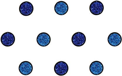 Comet Busters Handcrafted Blue and Turquoise Glitter Shimmer Bindis (6mm) (BV1964) Forehead Blue Bindis