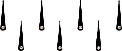 Comet Busters Black Long Tilak Bindi for Women With Single Stone (20mm) (BV1450) Forehead Black Bindis