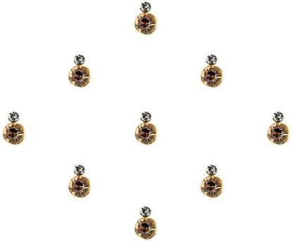 Comet Busters Gold Stone Bindi with Diamond Dot (BV1627) Forehead Gold Bindis