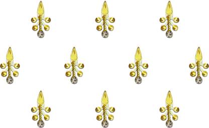 Comet Busters Handcrafted Golden Fancy Bindi (BIN881) Forehead Gold Bindis