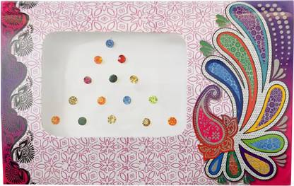 Silent fab Forehead Bindi Tikka Sticker Kumkum Forehead Multicolor Bindis