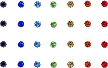 Comet Busters Fancy Multicolor Diamond Dot Bindi For Women (BV211) Forehead Multicolor Bindis