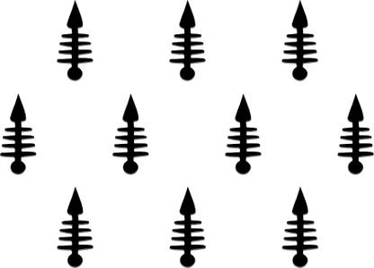 Comet Busters Handcrafted Black Fancy Bindis (BV1309) Forehead Black Bindis