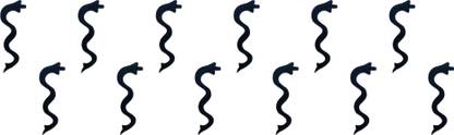 Comet Busters Designer Snake Shaped Black Bindi (BV269) Forehead Black Bindis
