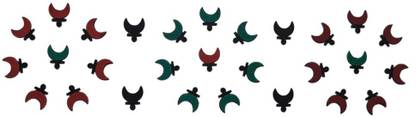 Comet Busters Handcrafted Multicolor Moon Bindis (6mm) (BV1776) Forehead Multicolor Bindis
