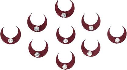 Signature Velvet Moon Stone Design Women Multicolor Bindis