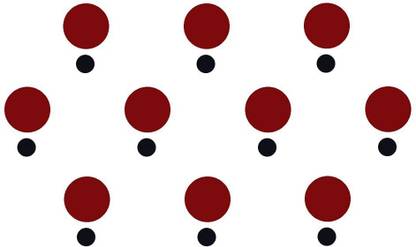 Comet Busters Handcrafted Red and Black Fancy Round Bindis (BV1188) Forehead Black Bindis