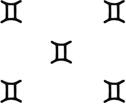 Comet Busters Sun Sign Gemini Bindis (BIN1073) Forehead Black Bindis