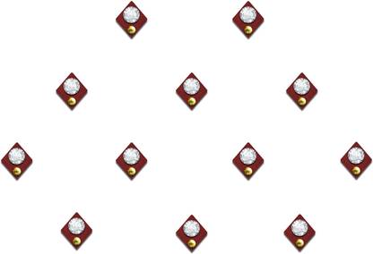 Comet Busters Handcrafted Fancy Maroon Bindis (BV2209) Forehead Maroon Bindis