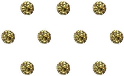 Comet Busters Beautiful Golden Round Bindi for Women (BV1474) Forehead Gold Bindis