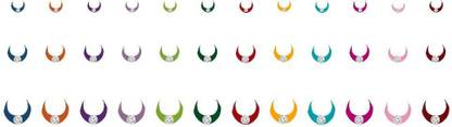 Comet Busters Multisized Multicolored Moon Bindis With Stone (5mm, 7mm, 9mm) (BV1367) Forehead Multicolor Bindis