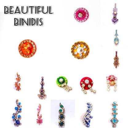 NAVEENA ENTERPRISE ALL PURPOSE PARTY WEAR BINDI Forehead Multicolor Bindis