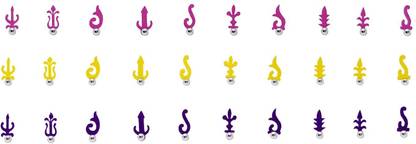 Comet Busters Handcrafted Assorted Multicolor Bindi Pack with Silver Beads (BV1941) Forehead Multicolor Bindis