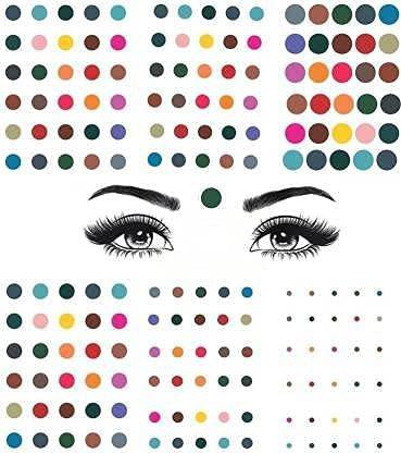 ab beauty house Multicolored value combo pack of 6 Different Size Mix & Match With Any color Head Silver Bindis
