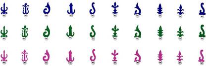 Comet Busters Handcrafted Assorted Multicolor Bindi Pack with Silver Beads (BV1942) Forehead Multicolor Bindis
