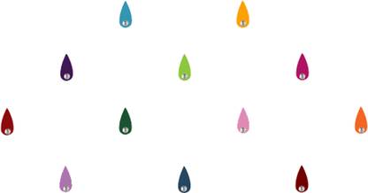 Comet Busters Tear Drop Shaped Multicolored Bindi With Stone (7 mm) (BIN1025) Forehead Multicolor Bindis