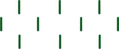 Comet Busters Handcrafted Dark Green Line Bindis (10mm) (BV1297) Forehead Green Bindis