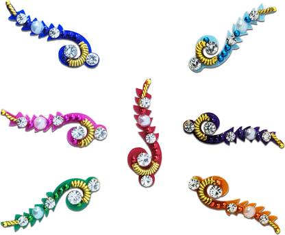 Comet Busters Dot Designer Bridal Bindi (BV015) Forehead Multicolor Bindis