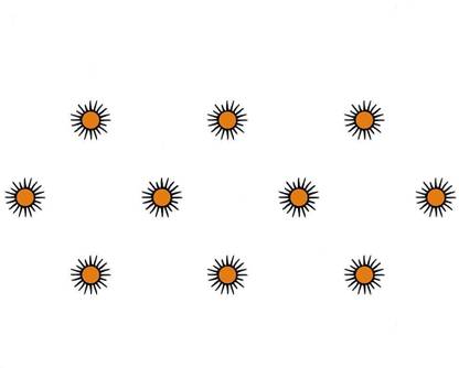 Comet Busters Orange Sun Style Bindis (BIN1044) Forehead Orange Bindis