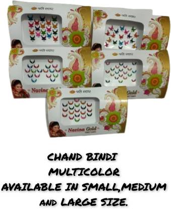 NAVEENA ENTERPRISE MARATHI BINDI DESIGN FOREHEAD Multicolor Bindis