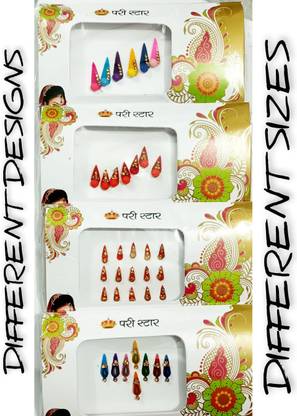 NAVEENA ENTERPRISE TILAK TIKA BINDI DESIGN FOREHEAD Multicolor Bindis