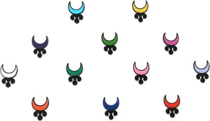Comet Busters Moon Shaped Multicolored Bindi (BV404) Forehead Multicolor Bindis