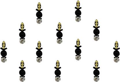 Comet Busters Handcrafted Black Stone Bindis (BV1828) Forehead Black Bindis