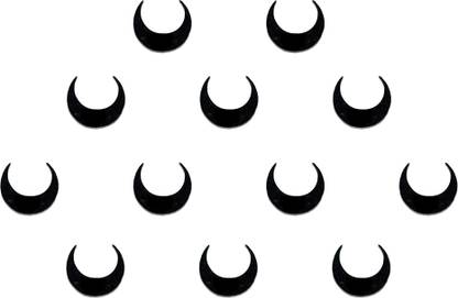 Comet Busters Moon Shaped Black Bindi (BV550) Forehead Black Bindis