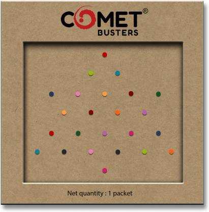 Comet Busters Multicolor Small Round Velvet Bindis (2 mm) (BIN1008) Forehead Multicolor Bindis