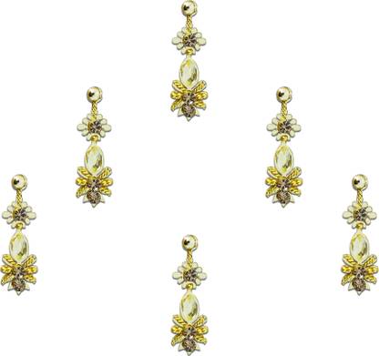 Comet Busters Long Fancy Golden Bindi (BV539) Forehead Gold Bindis