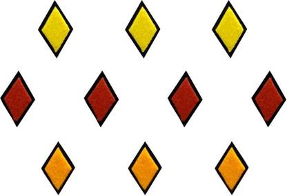 Comet Busters Multicolor Diamond Shaped Basic Bindis With Black Border (10 mm) (BV1305) Forehead Multicolor Bindis