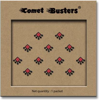 Comet Busters Maroon Handcrafted Beautiful Bindis (4 mm) (BIN282) Forehead Multicolor Bindis