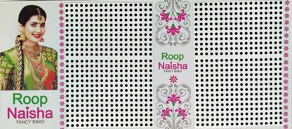 RoopNaisha Pack of 3 Cards, Black Dot SMALLEST Forehead Black Bindis