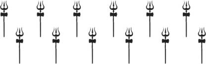 Comet Busters Trishul Traditional Black Bindi (BV396) Forehead Black Bindis